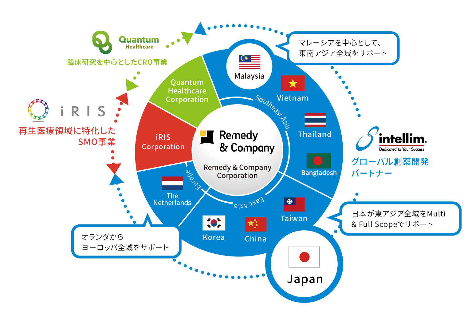 レメディグループ組織図